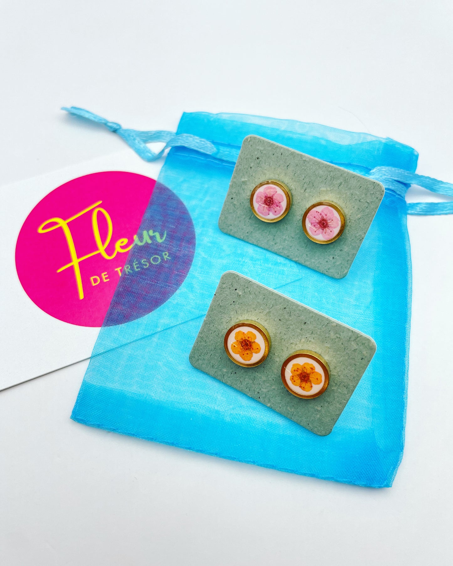 Mini disco drop earrings with colourful sparkles in black lacquer