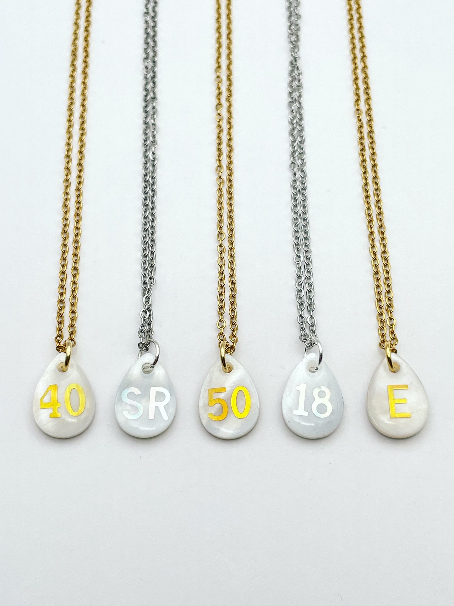 Personalised Necklace Double Sided With Forgetmenot And Letters