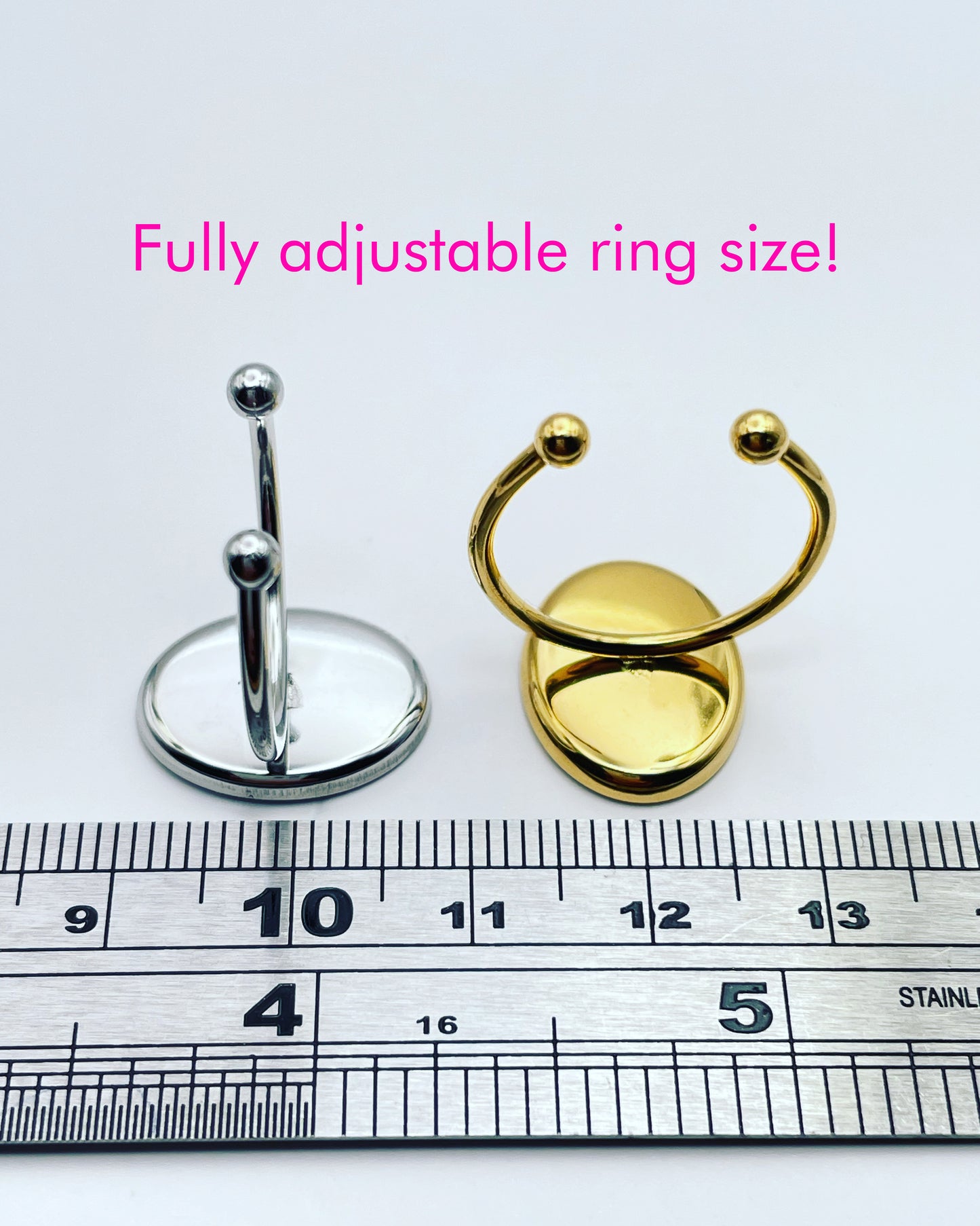 Ring with real flowers in Marie-Antoinette style