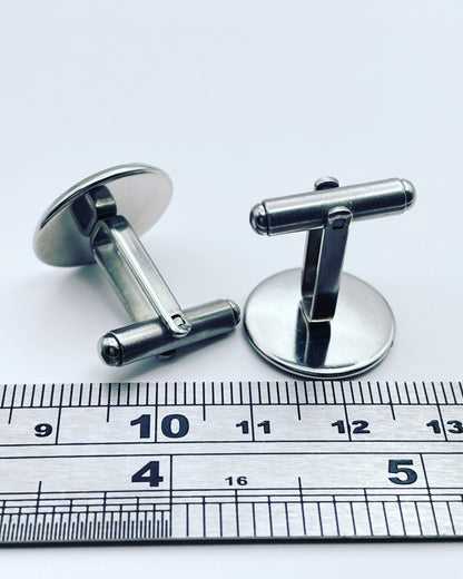Bespoke customised cufflinks in different sizes