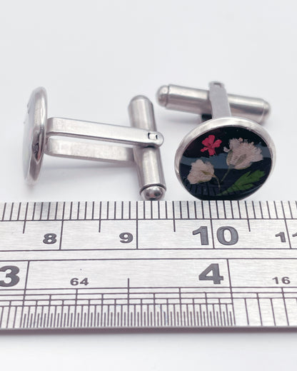 Bespoke customised cufflinks in different sizes