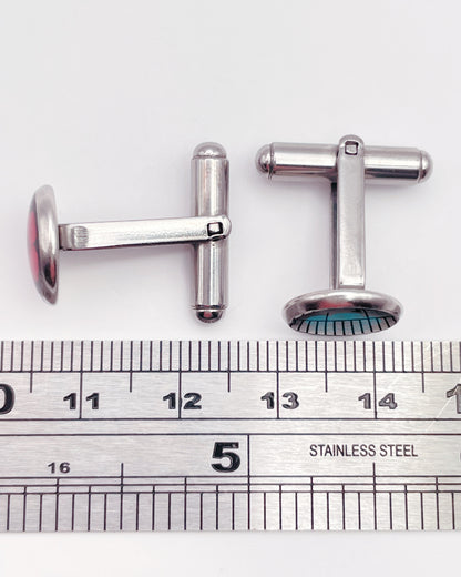 Bespoke customised cufflinks in different sizes