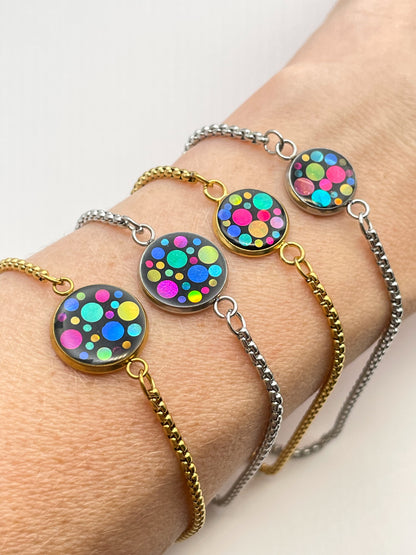 Collier pendentif Disco avec chaîne en taille micro, mini ou petite