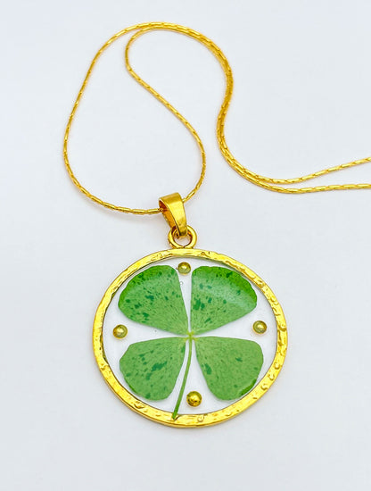 Four-leaf clover good luck earrings