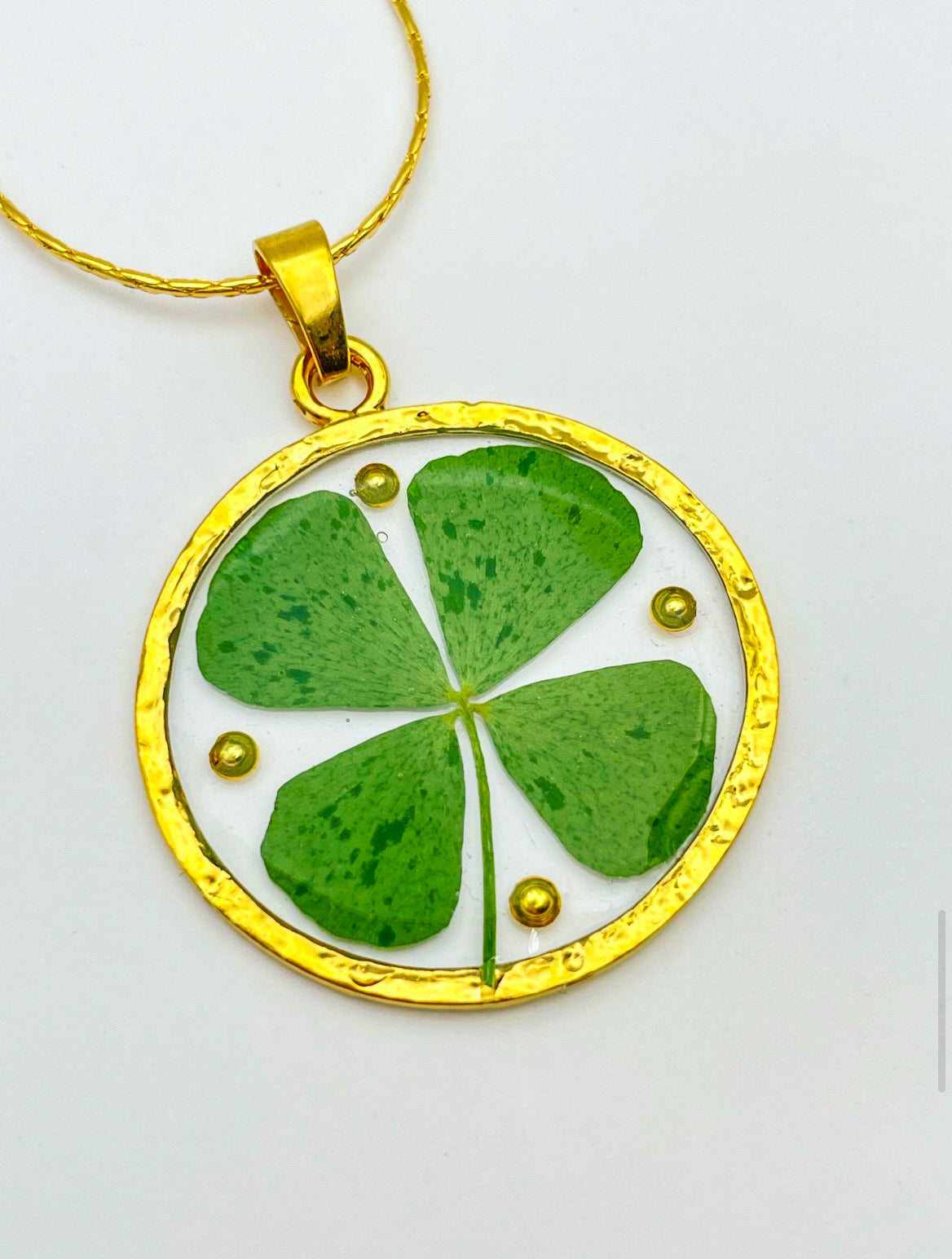 Four-leaf clover good luck necklace
