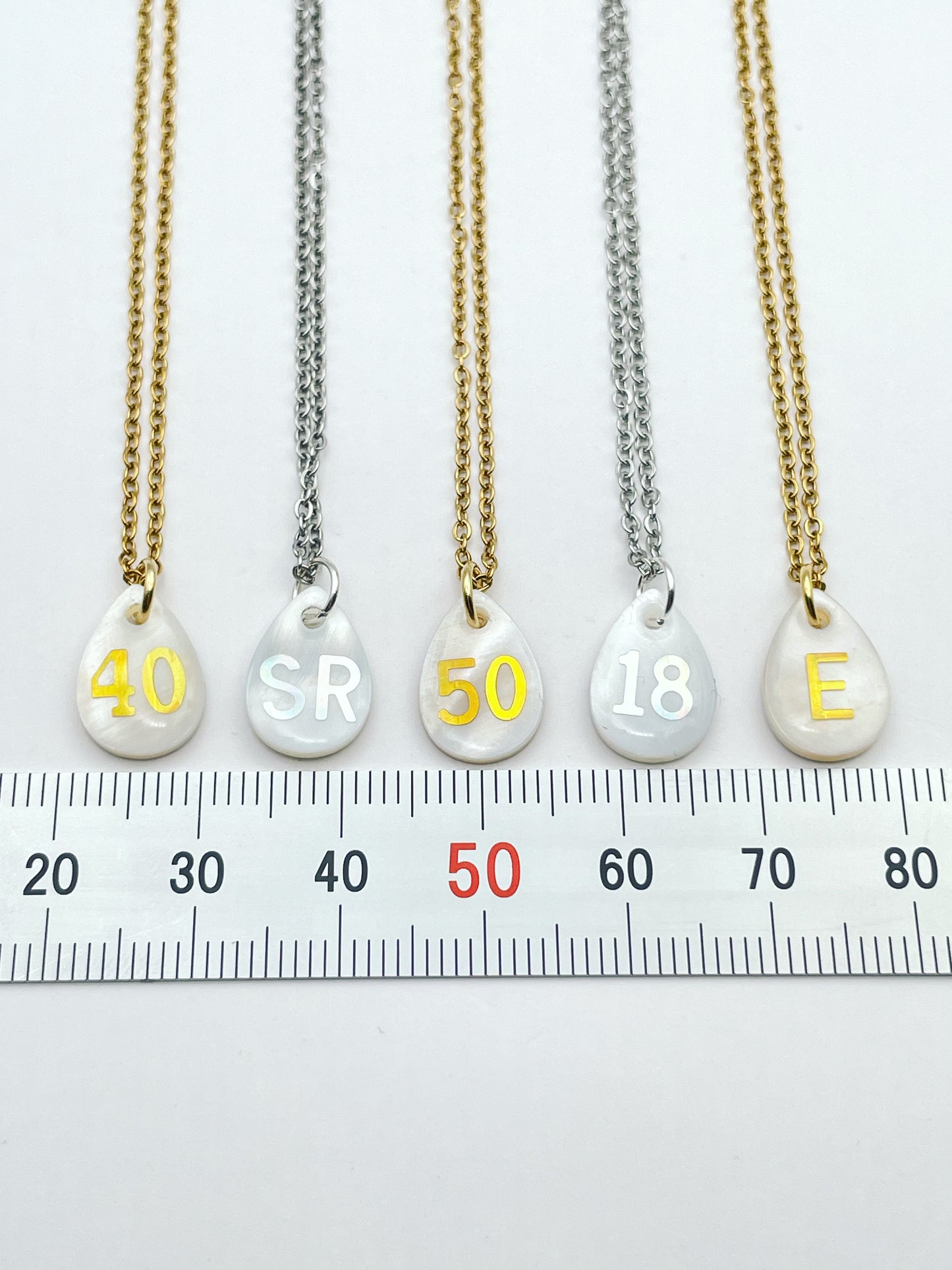 Personalised Necklace Double Sided With Forgetmenot And Letters