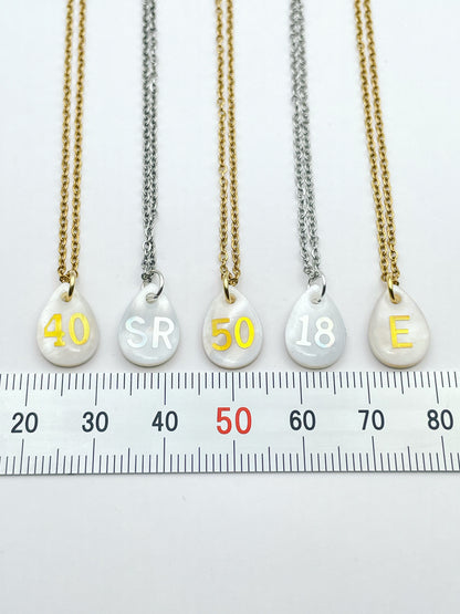 Personalised Necklace Double Sided With Forgetmenot And Letters