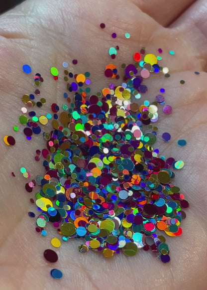 Mini clous d'oreilles disco à paillettes colorées