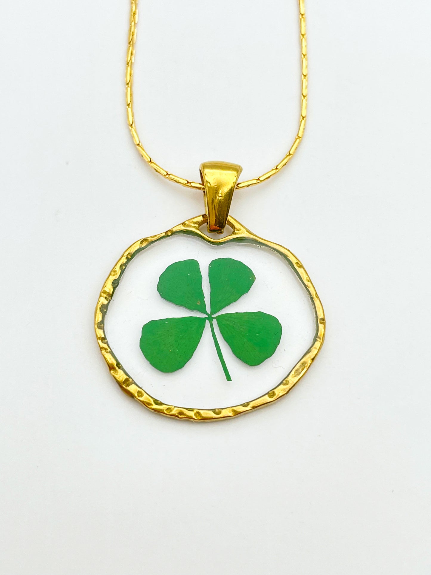Four-leaf clover good luck necklace in small size