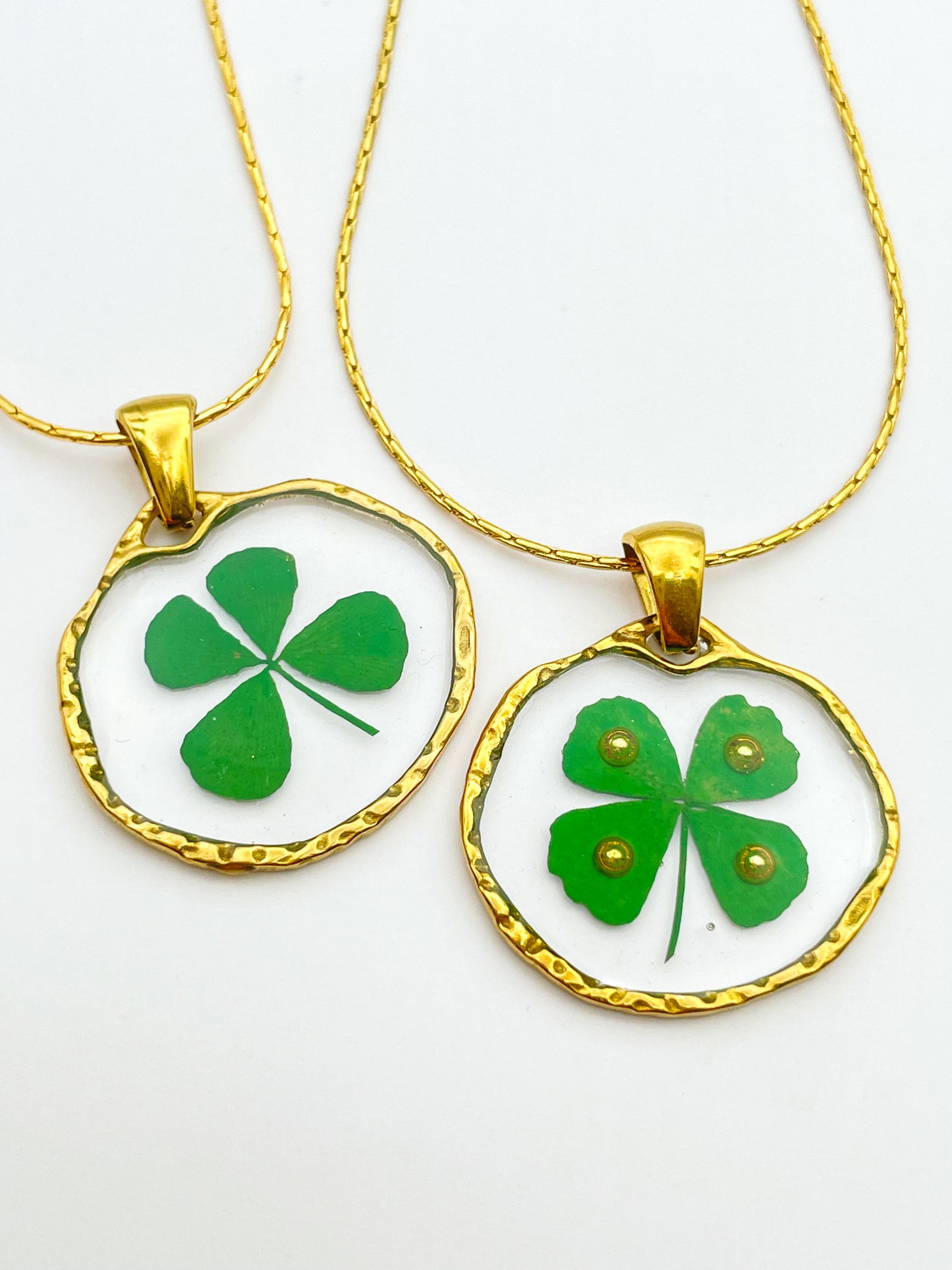 Four-leaf clover good luck earrings in small size