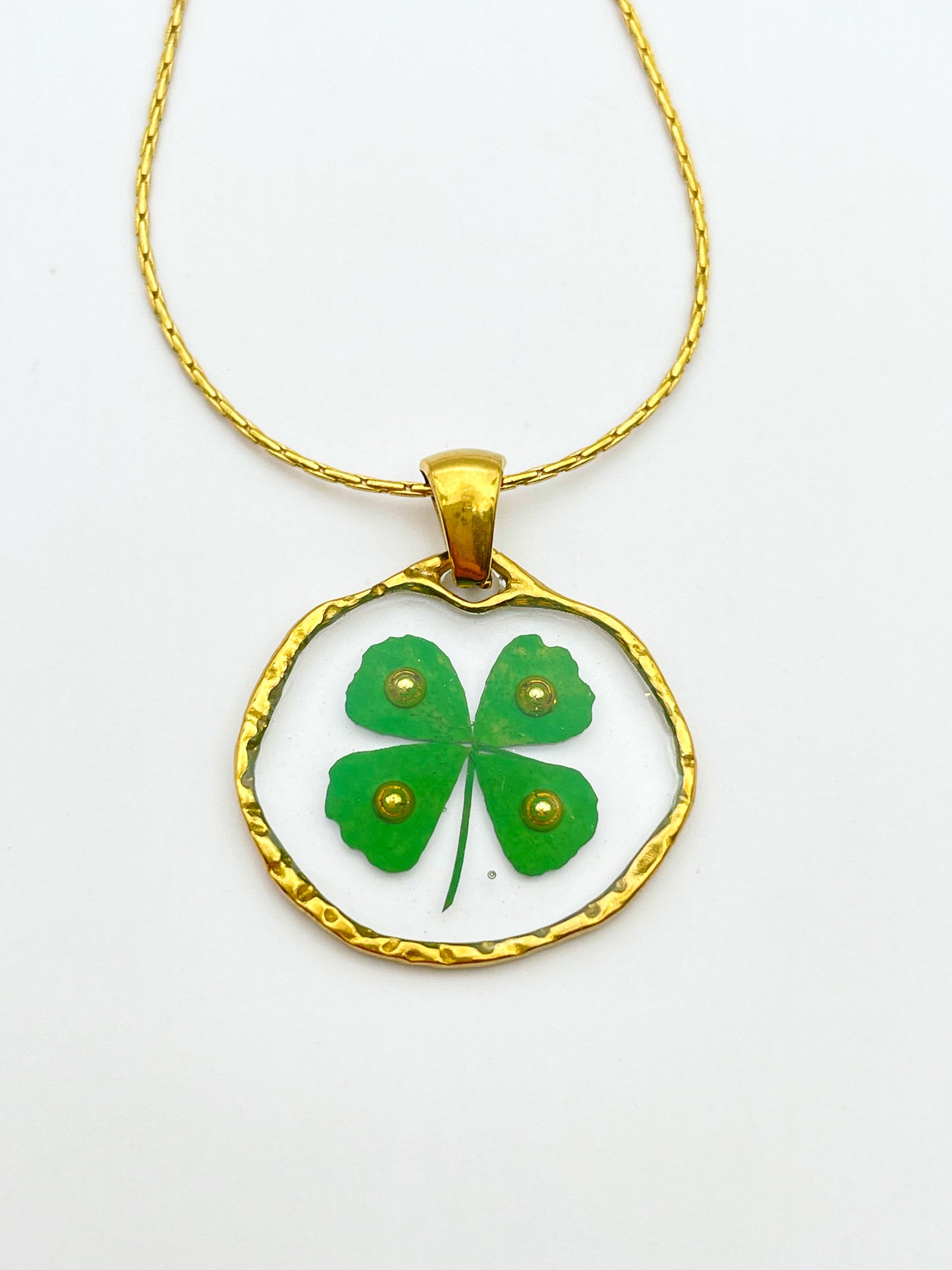 Four-leaf clover good luck necklace in small size